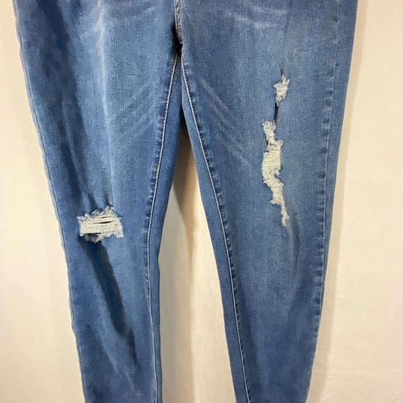 Skinny Fries Denim High Waist Distressed Raw Hem Stretch Skinny Jeans Size 15 - Picture 8 of 8